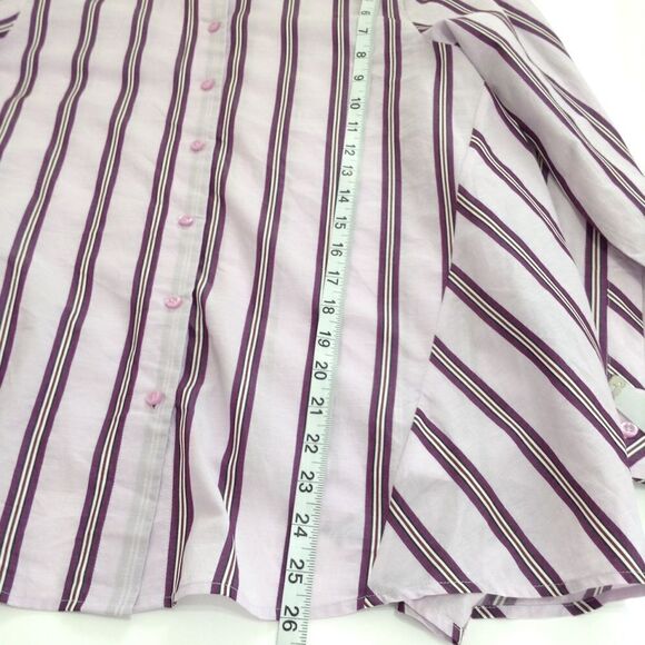 Nordstrom White Oversized Button Down Striped Shirt Size XS - Picture 4 of 6